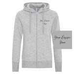 Ladies Full Zip Sweater - Athletic Grey