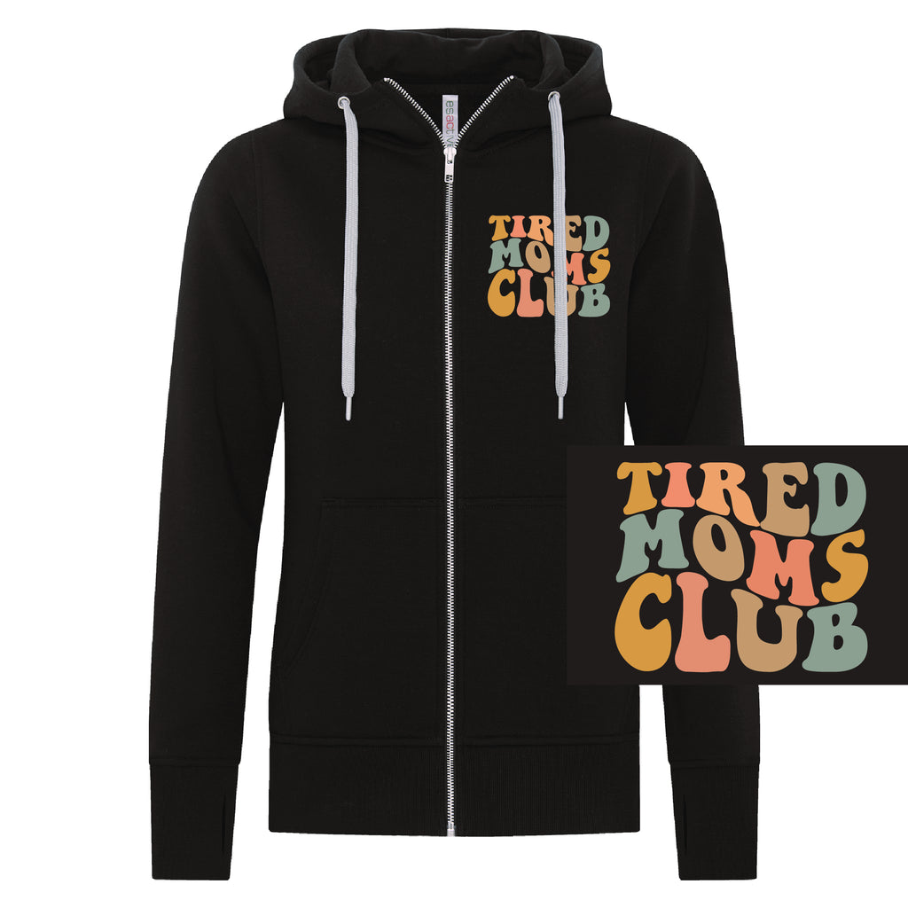 Ladies Full Zip Sweater - Tired Moms Club