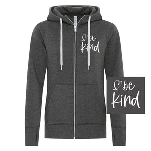 Ladies Full Zip Sweater - Be Kind