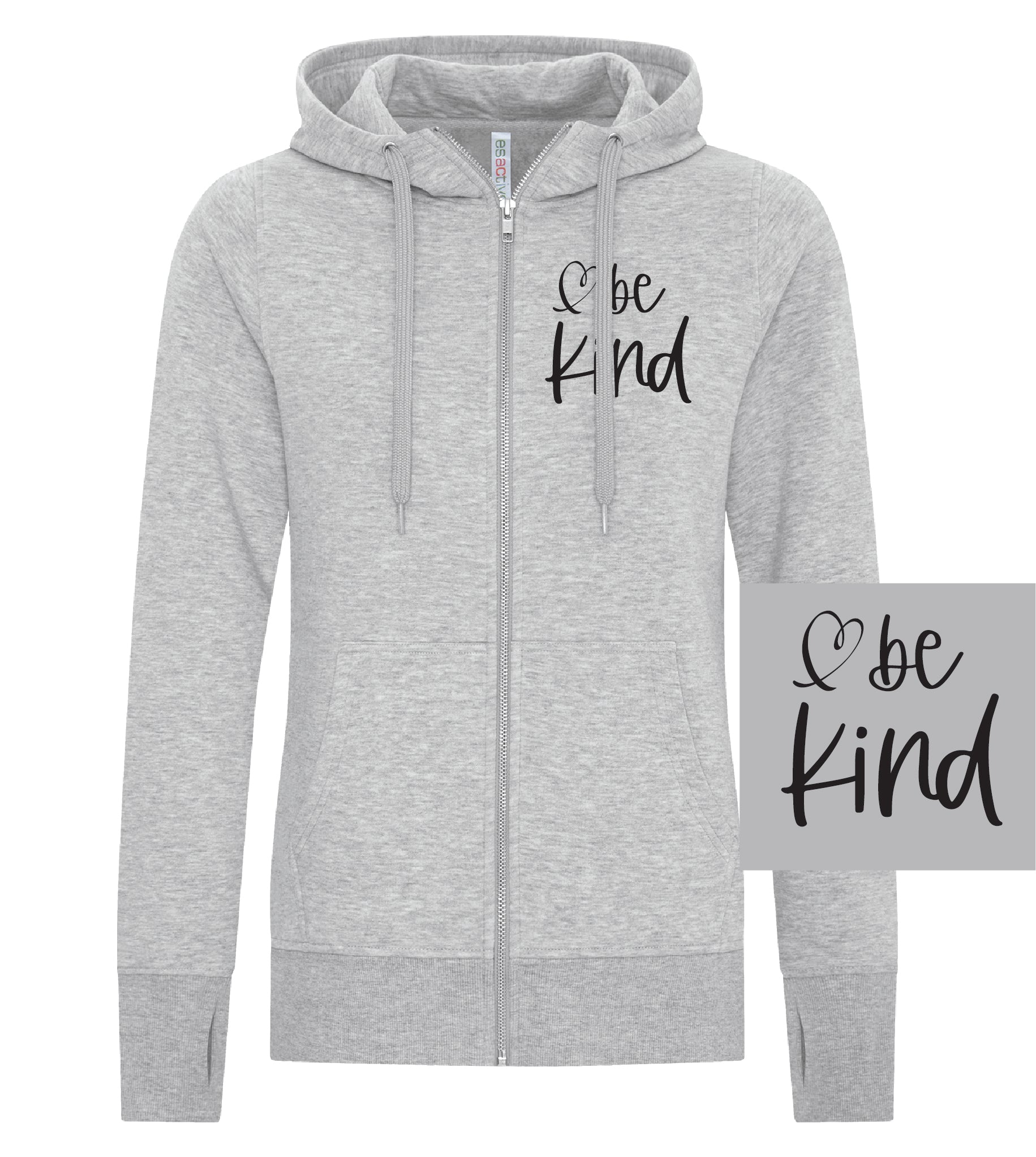 Ladies Full Zip Sweater - Be Kind