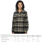 Ladies - Dark Plaid Long Sleeve Flannel