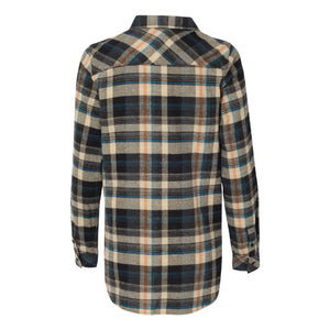 Ladies - Dark Plaid Long Sleeve Flannel