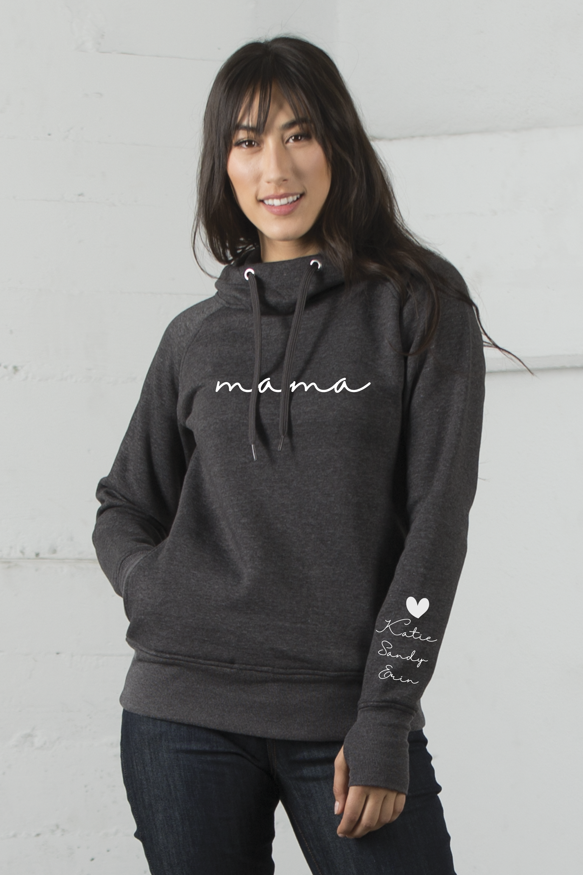 Ladies Sweater - Mama with custom sleeve