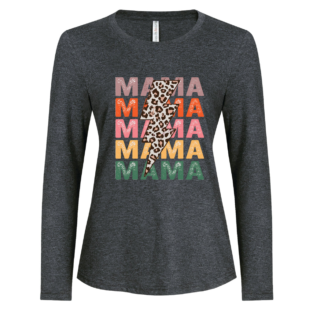 Ladies -Long Sleeve Tee Mama lightening