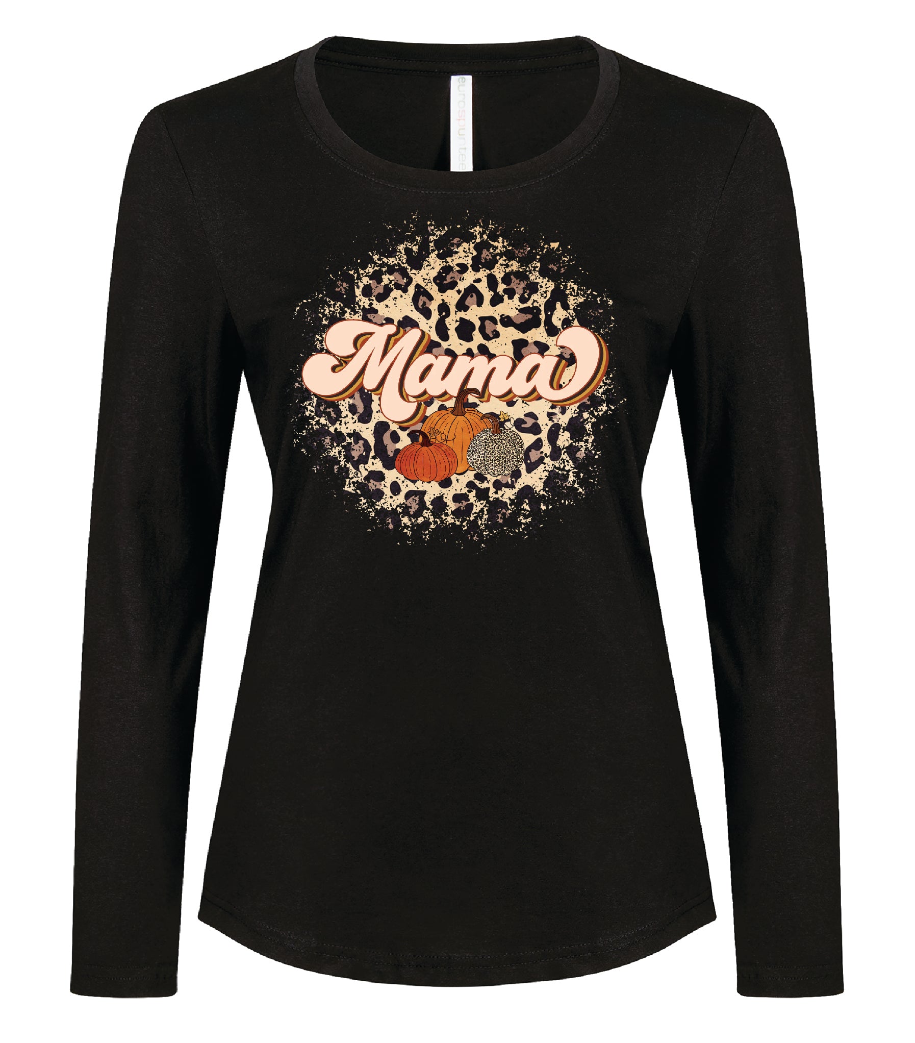 Ladies - Long Sleeve Tee Mama with Pumpkins