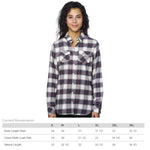 Ladies - Red & White Long Sleeve Flannel