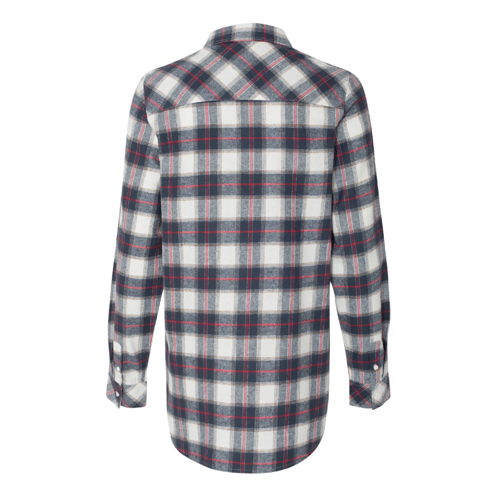 Ladies - Red & White Long Sleeve Flannel