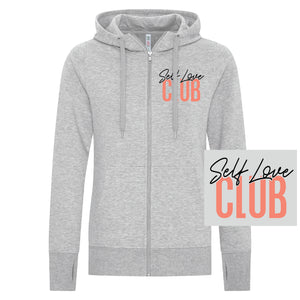 Ladies Full Zip Sweater - Self Love Club