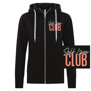 Ladies Full Zip Sweater - Self Love Club