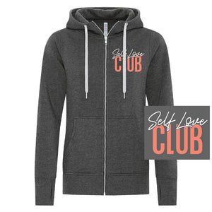 Ladies Full Zip Sweater - Self Love Club