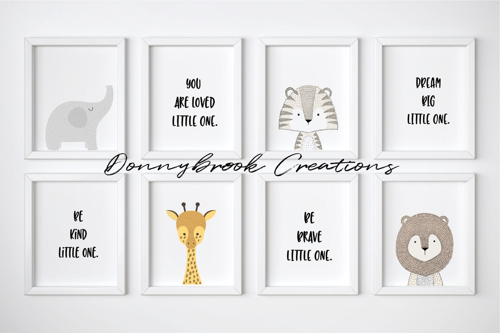 Safari Animal Prints- Set of 8