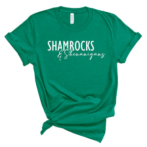 Ladies Tshirt - St.Patricks Day Shamrocks & Shenanigans