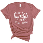 Ladies Tshirt - Horrible Idea