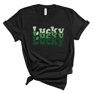 Ladies Tshirt - St.Patricks Day  Luckyx3