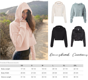 Woman's Lightweight Cropped Hooded Sweatshirt - Be Kind