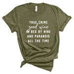 Ladies Tshirt - True Crime and Good Wine