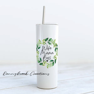 20 Ounce Tumbler - Wife Mama Boss