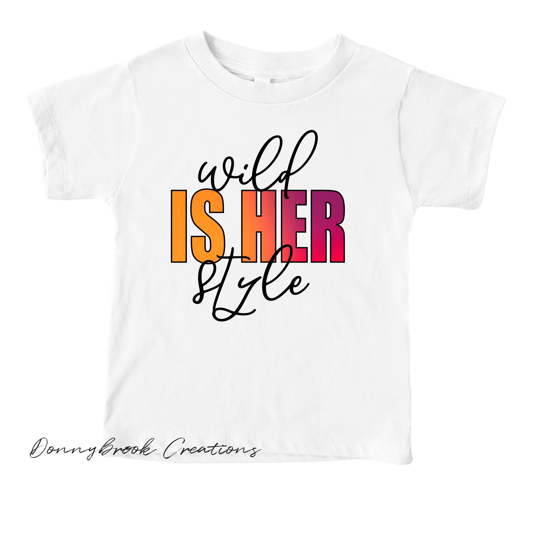 Youth T-Shirt - Wild is her Style with colour